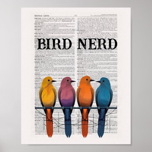 Nerd-Wörterbuchart Poster (Vorne)