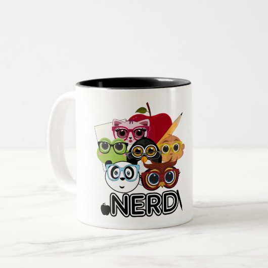 Nerd Zweifarbige Tasse (Vorderseite Links)