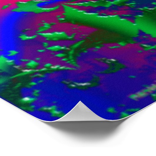 Nerdberries Psychedelisches Fraktal Poster (Ecke)