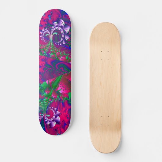 Nerdberries Psychedelisches Fraktal Skateboard (Vorderseite)