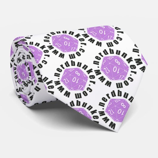 Nerdbunker D20 Krawatte (Gerollt)