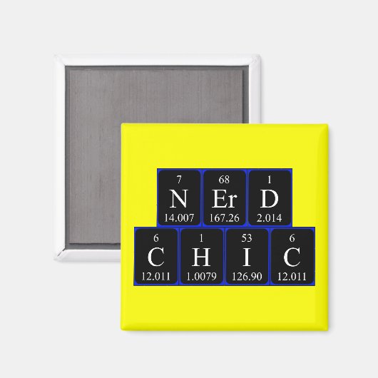 NerdChic Periodenmagnet Magnet (Vorderseite/Rückseite)