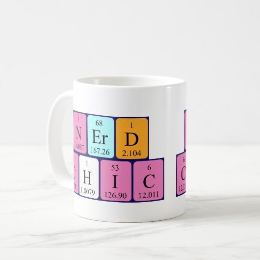 NerdChic Periodensystem: Tasse (Vorderseite Links)