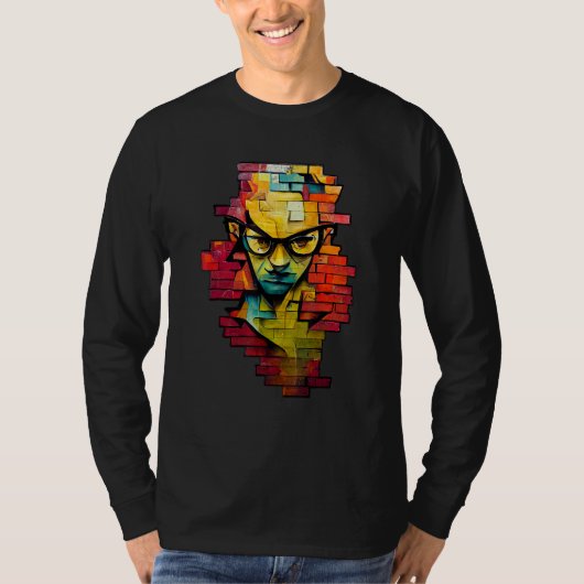 Nerdcore-Graffiti-Geeksta-Rap-Nerd auf das gemalt T-Shirt (Vorderseite)
