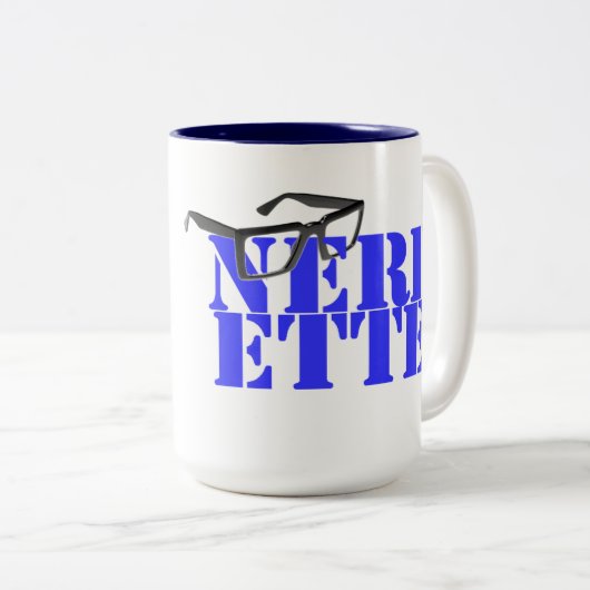 Nerdette Zweifarbige Tasse (VorderseiteRechts)