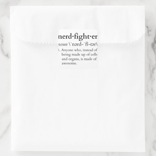 Nerdfighter? Quadratischer Aufkleber (Tasche)