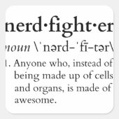Nerdfighter? Quadratischer Aufkleber (Vorderseite)
