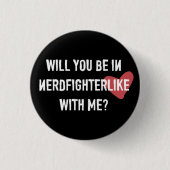 Nerdfighterlike Knopf-Schwarzes Button (Vorderseite)