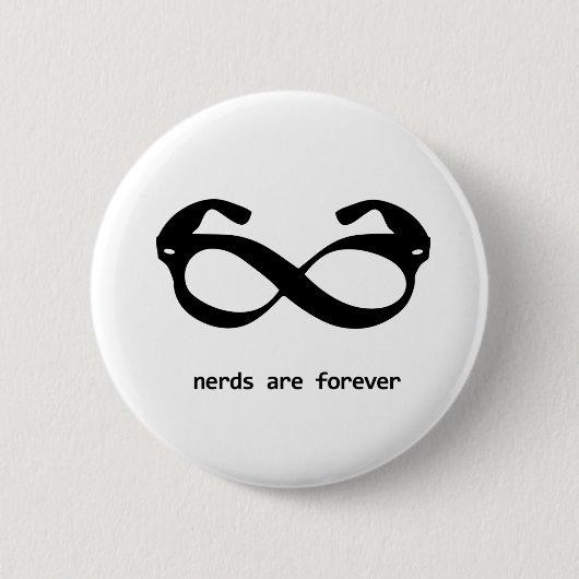 Nerdglasknopf Button (Vorderseite)