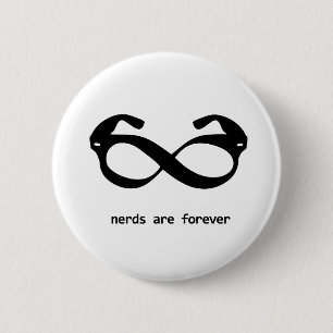 Nerdglasknopf Button