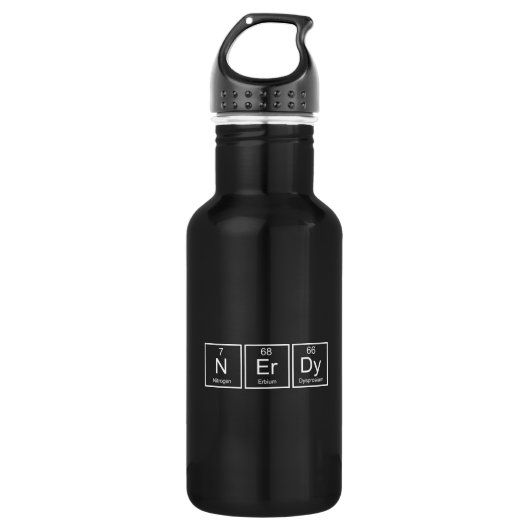 Nerdig Edelstahlflasche (Vorderseite)