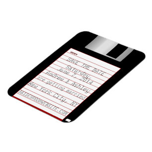 Nerdige Hochzeit - Speichere das Datum - Diskette Magnet