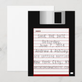 Nerdige Hochzeit - Speichere das Datum - Diskette Save The Date (Vorne/Hinten)