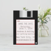 Nerdige Hochzeit - Speichere das Datum - Diskette Save The Date (Stehend Vorderseite)