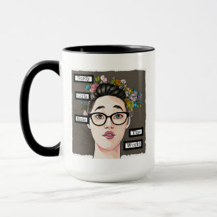 Nerdige Mädchen regieren die Welt Tasse
