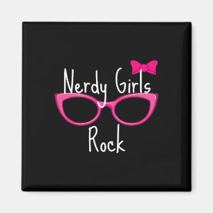 Nerdige Mädchen rocken T-Shirt Gamer Geek Chic Lus Magnet