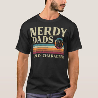 Nerdige Väter bauen Charakter Retro Vatertag T-Shirt