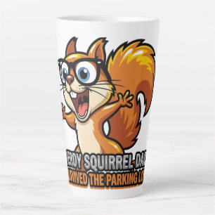 Nerdiger Eichhörnchen-Vater-Parkplatz-Shirt Milchtasse