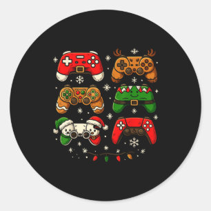 Nerdiges Weihnachts-Shirt für Jungen Männer, Xmas Runder Aufkleber