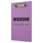 NERDS machen die Welt zum Alltag Klemmbrett (Links)