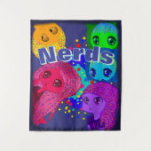 Nerds-Teppich Wandteppich (Vorderseite)