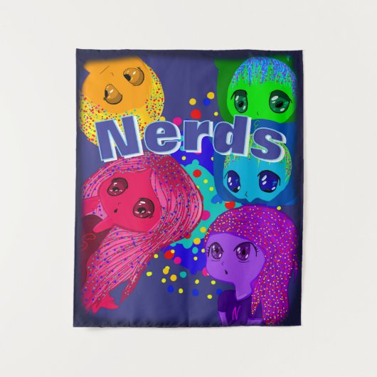 Nerds-Teppich Wandteppich (Vorderseite)