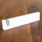 NerdSloth mit Gläsern Namensplakette (Seite)