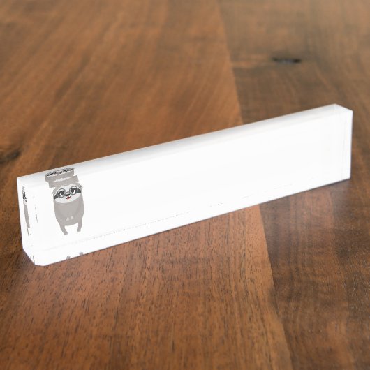 NerdSloth mit Gläsern Namensplakette (Seite)