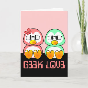 NerdValentine: ComputerGeek Leet sprechen Liebe Feiertagskarte