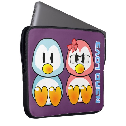 NerdValentine: ComputerGeek Leet sprechen Liebe Laptopschutzhülle (Vorne Rechts)