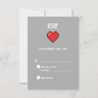 Nerdy 8-Bit-Herz RSVP