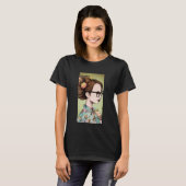 Nerdy Asian Girl Holding Books T-Shirt (Vorne ganz)