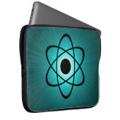 Nerdy Atomic Electronics Sleeve, Aquamarin Laptopschutzhülle (Vorne Rechts)