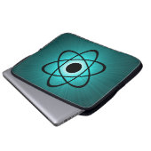Nerdy Atomic Electronics Sleeve, Aquamarin Laptopschutzhülle (Vorne Knopf)