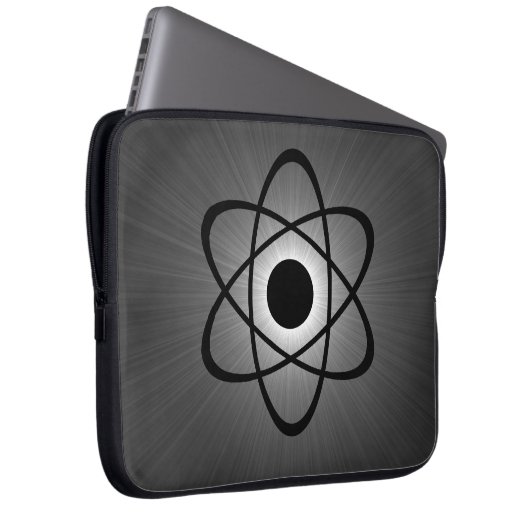 Nerdy Atomic Electronics Sleeve, grau Laptopschutzhülle (Vorne Rechts)
