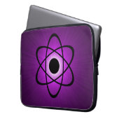 Nerdy Atomic Electronics Sleeve, Lila Laptopschutzhülle (Vorderseite Links)