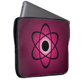 Nerdy Atomic Electronics Sleeve, rosa Laptopschutzhülle (Vorne Rechts)