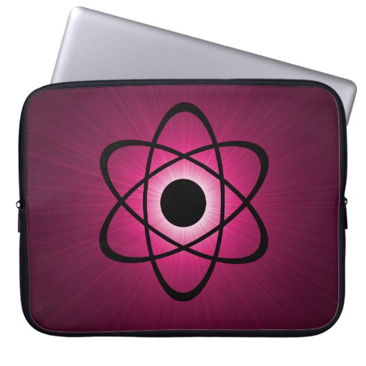 Nerdy Atomic Electronics Sleeve, rosa Laptopschutzhülle (Vorderseite)