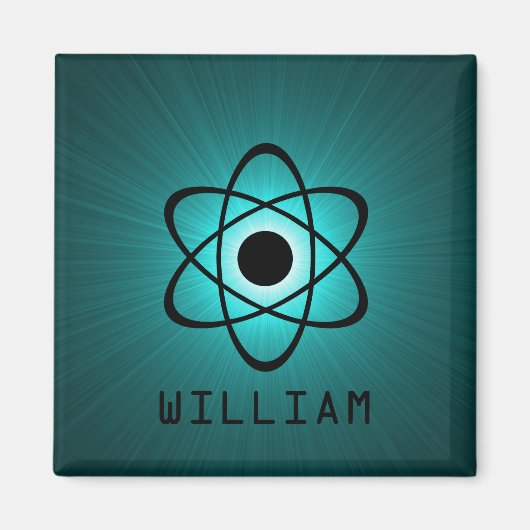 Nerdy Atomic Magnet, Aquamarin Magnet (Vorne)