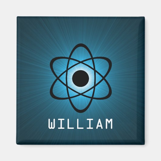 Nerdy Atomic Magnet, blau Magnet (Vorne)