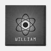 Nerdy Atomic Magnet, grau Magnet (Vorne)