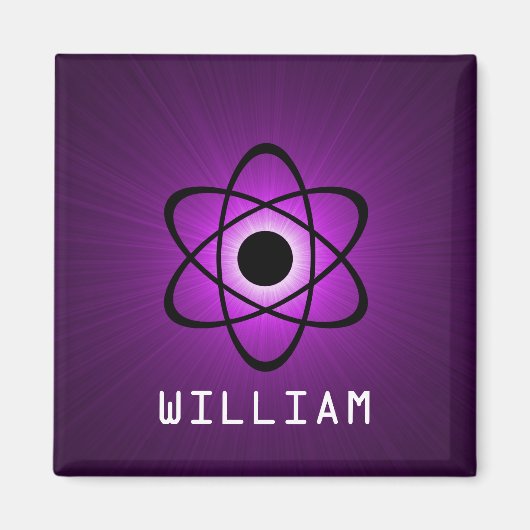 Nerdy Atomic Magnet, Lila Magnet (Vorne)