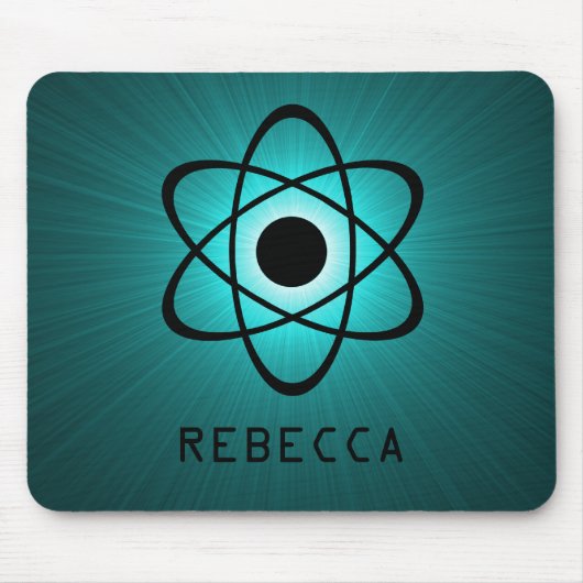 Nerdy Atomic Mousepad, Aquamarin Mousepad (Vorne)