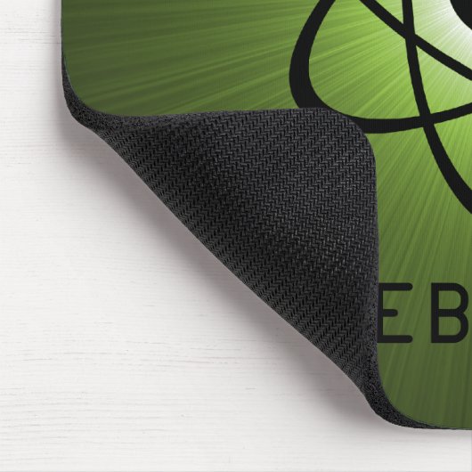 Nerdy Atomic Mousepad, Green Mousepad (Ecke)