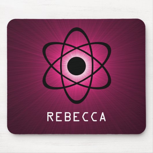Nerdy Atomic Mousepad, rosa Mousepad (Vorne)