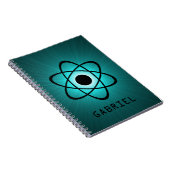 Nerdy Atomic Notebook, Aquamarin Notizblock (Rechte Seite)