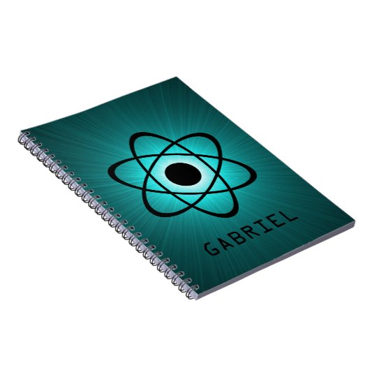Nerdy Atomic Notebook, Aquamarin Notizblock (Rechte Seite)