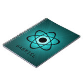 Nerdy Atomic Notebook, Aquamarin Notizblock (Linke Seite)