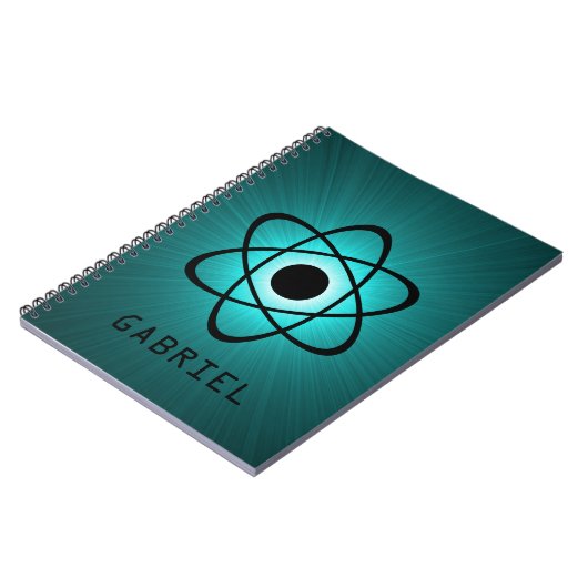 Nerdy Atomic Notebook, Aquamarin Notizblock (Linke Seite)
