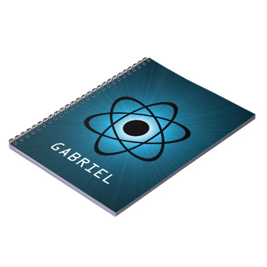 Nerdy Atomic Notebook, blau Notizblock (Linke Seite)